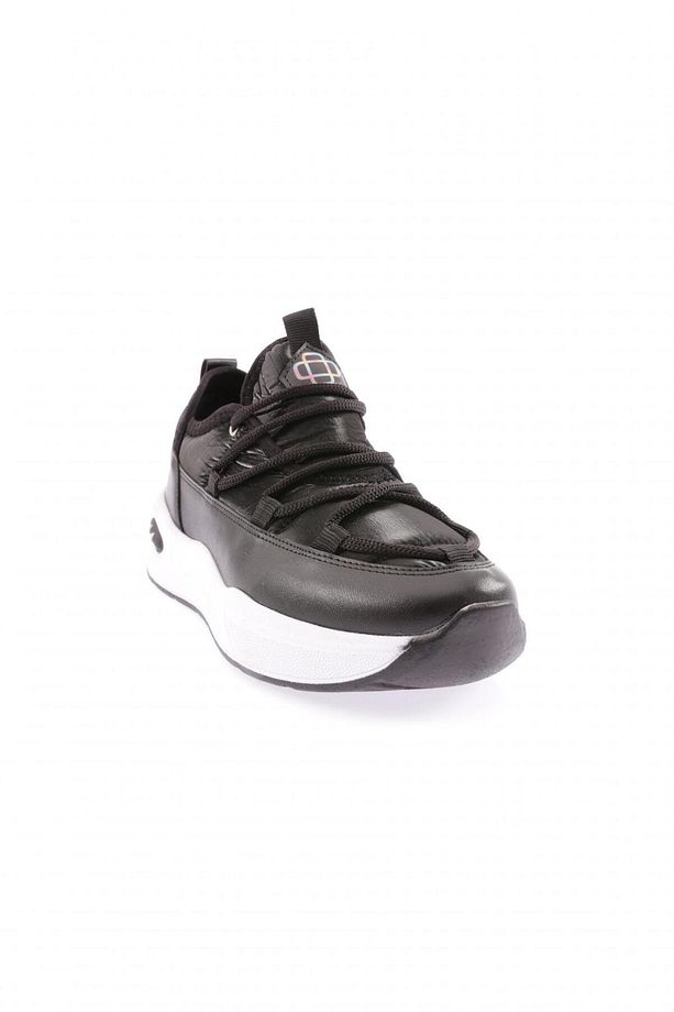 Kadın Kalın Taban Sneakers Ayakkabı Siyah 36992831 - 2