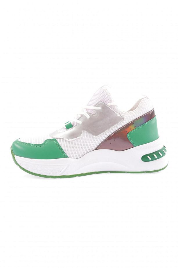 X9 23y Kadin Kalin Taban File Detayli Bağcikli Sneakers Ayakkabı - 3