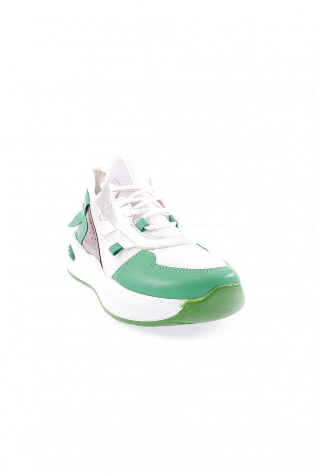 X9 23y Kadin Kalin Taban File Detayli Bağcikli Sneakers Ayakkabı - 2