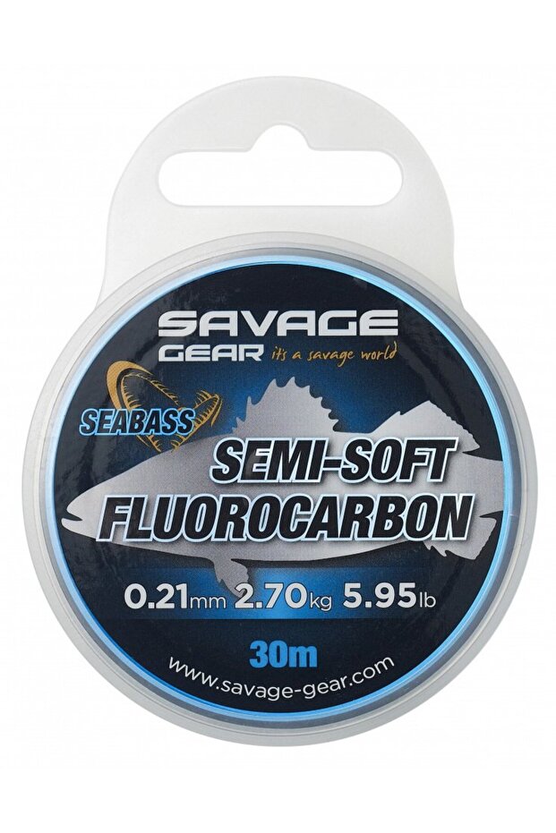 Semi-Soft Fluorocarbon Seabass 30 m Clear 0.29 mm 4.79 kg 10.56 lb