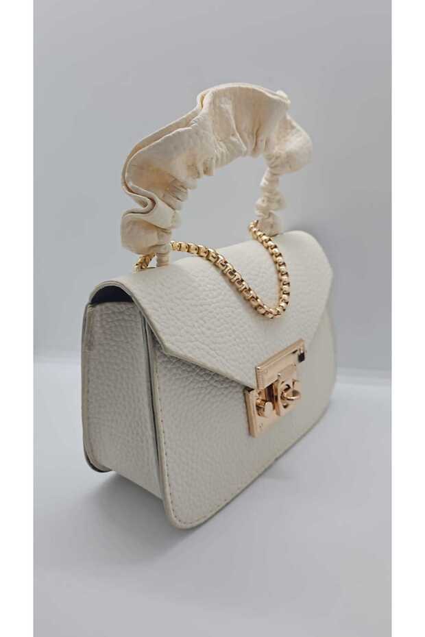 Children's Bag Cream – Faux Leather, Small Size, Princess Design