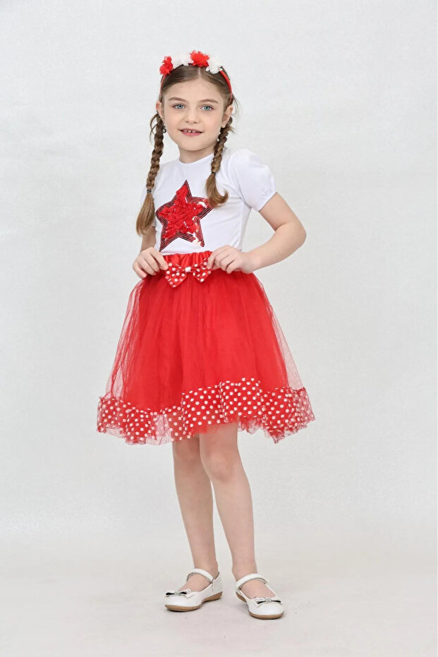 Female Children's Bottom Top Suit 23 April Show Outfit Noble