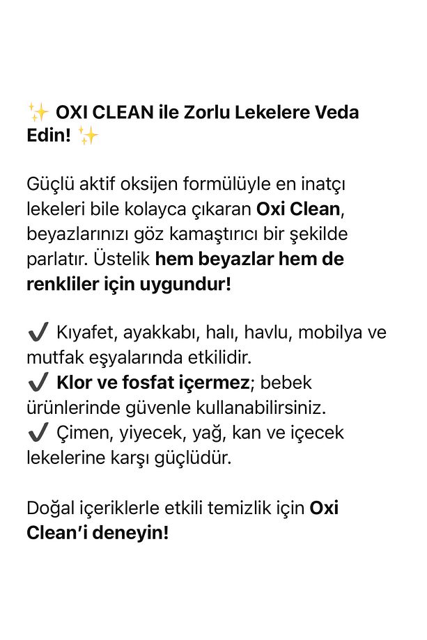 Sihirli Oksijenli Leke Sökücü Lucida Celan Tüm Renkler Için 1 Kg. - 5