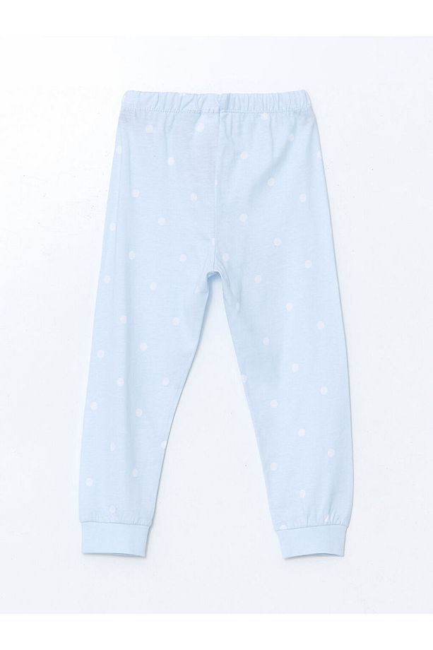 LCW Bisiklet Yaka Elsa Baskılı Kız Çocuk Pijama Takımı - 5