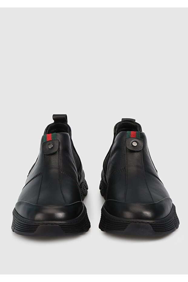 Siyah Deri Erkek Bot - 3