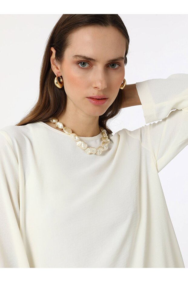 Aerobin Basic Tunik&Pantolon İkili Takım - Off White - - 3