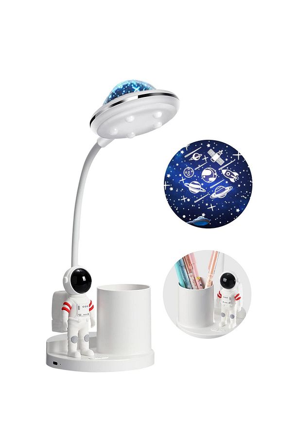 Asronot Yıldızlı Projeksiyon Gece Lambası Usb Şarj Çocuk Odası ve Yatak Odası Projektör Kalemlik - 5