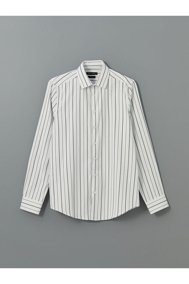 LCWAIKIKI Formal Slim Fit Long Sleeve Striped Men's Shirt