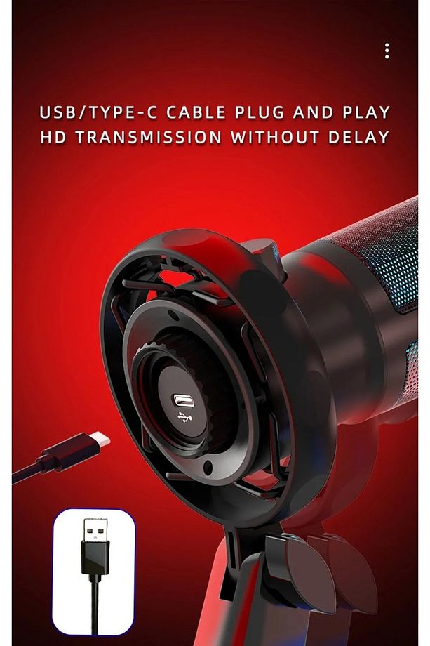 Mikrofon Profesyonel Mic Canlı Akış Twitch, Youtuber, Gamer, Tiktok, Yayıncı Usb Mikrofon Seti - 8