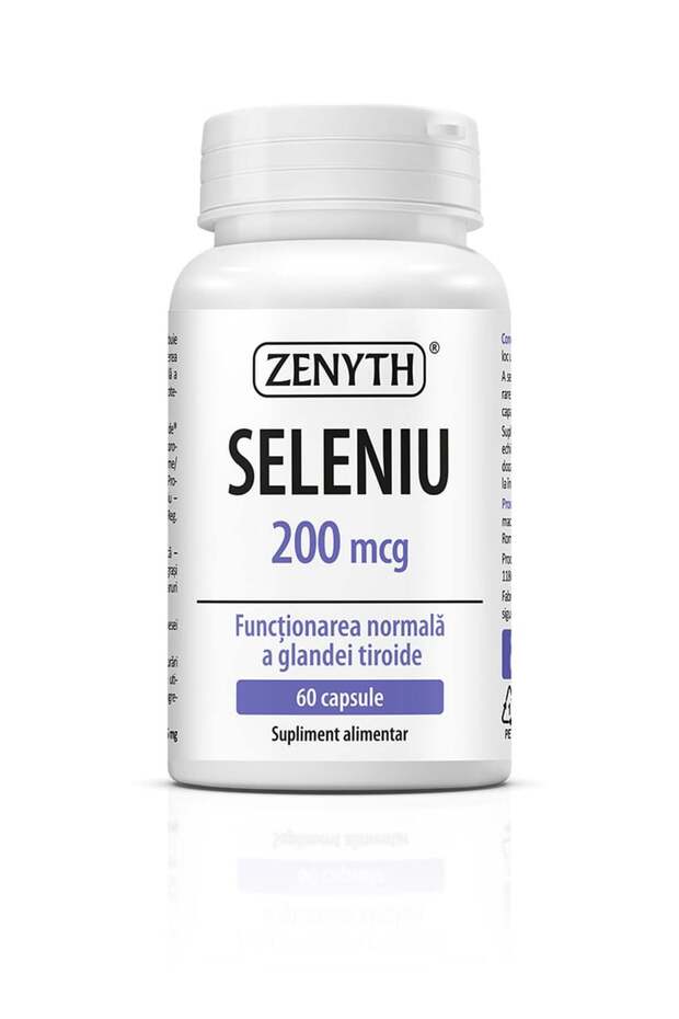 Selenium, 60 Capsules, 200 Mcg, Supports Normal Thyroid Function, - 1