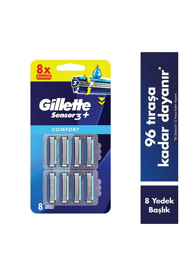 Sensor3+ Comfort 8'li Yedek Bıçak Başlığı - 1