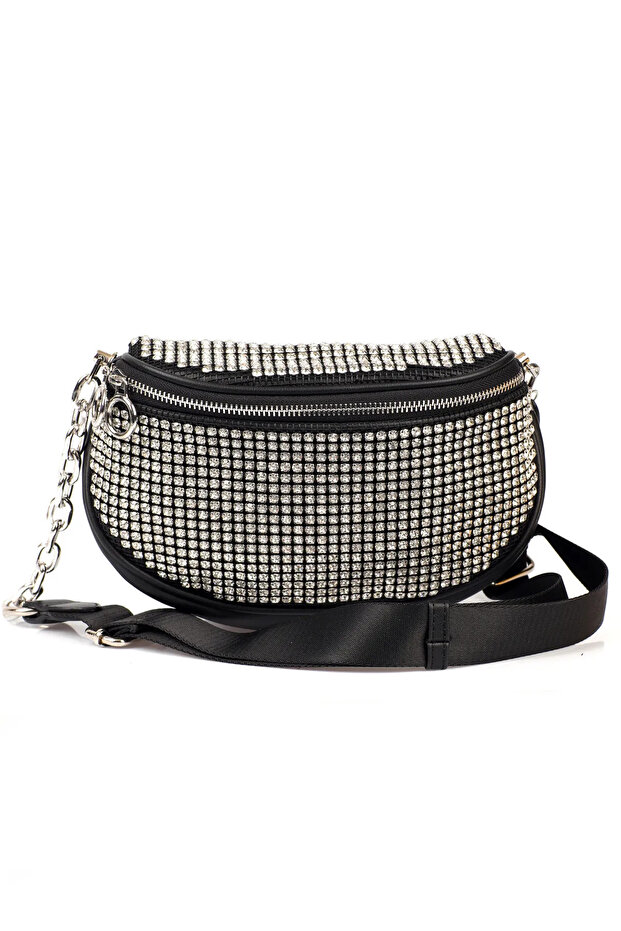Special Series Women's Bag with Stoned Chain