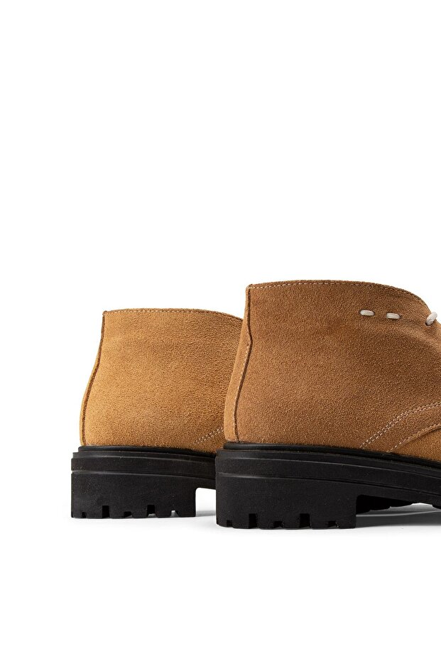 Hakiki Süet Bej Kadın Bot - 6