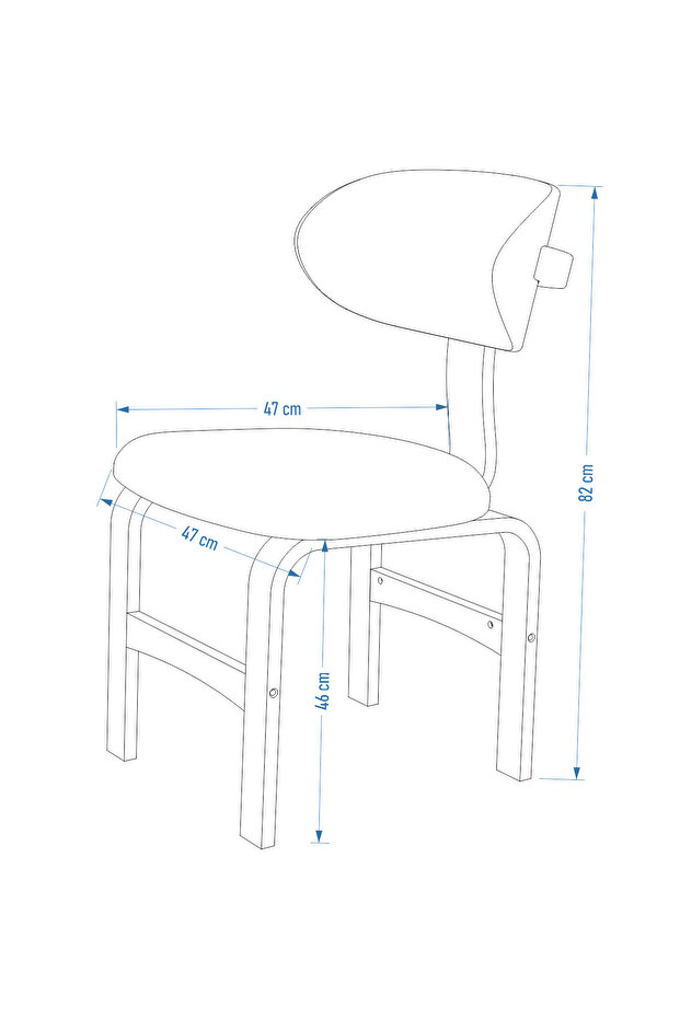 Sofya Naturel Ayak Ahşap Sandalye - 5