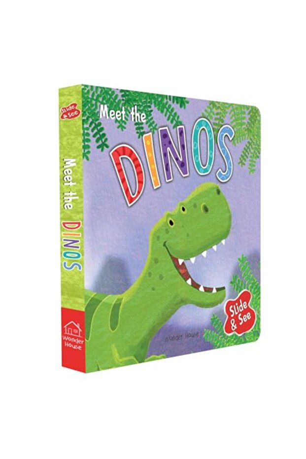 Slide And See - Meet The Dinos Sliding Novelty Board Book For Kids