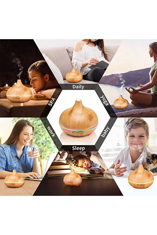 Aroma Diffuser For Essential Oils, 300ml,with Timer And Led Lights,relaxing Atmosphere & Hydration - 7