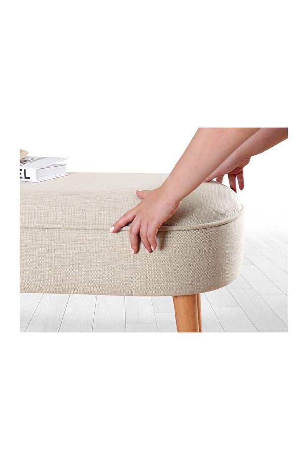 LEDNOK BENCH PUF, KREM - 5