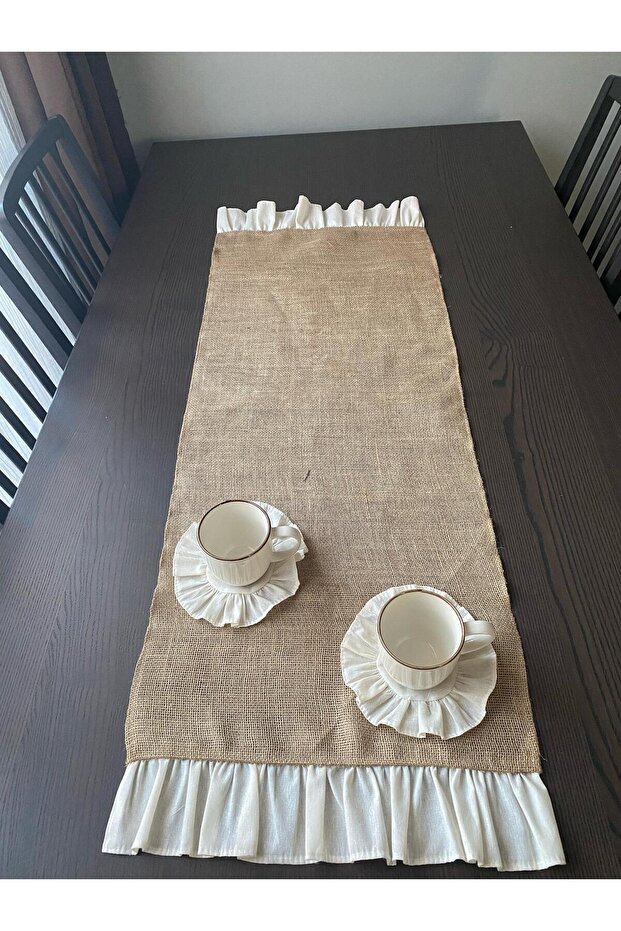 Fırfırlı Jüt Runner 40x120 - 5