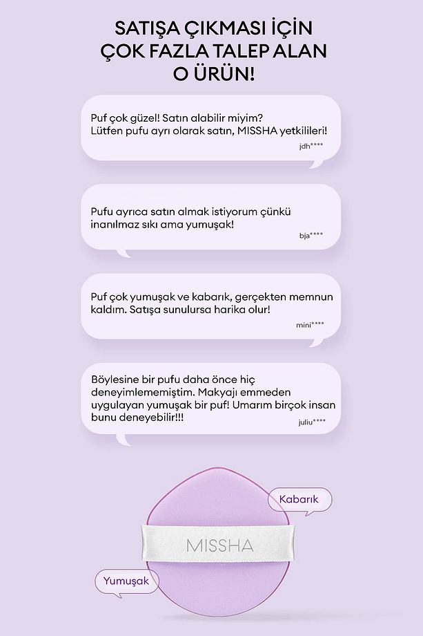 Yüksek Kapatıcılık Sağlayan Yumuşak Makyaj Süngeri (5 ADET) Glow Layering Fit Puff - 5