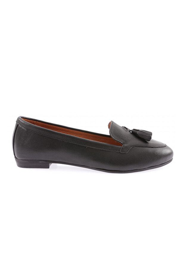 Women's Zenne Loafer with Tassel Accessories Genuine Leather Black 21532110