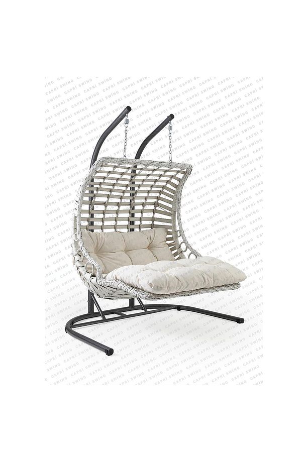 Bodrum Double Çiftli Rattan Bahçe Salıncağı | Rehome - 1