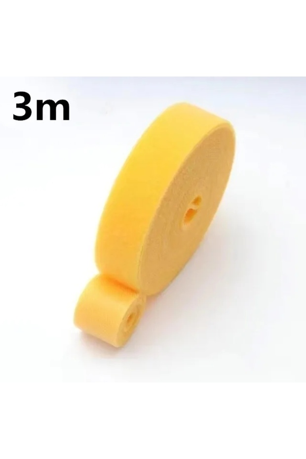 Yellow-3m 1/5M Cable Organizer Cable Management Wire Winder Tape Earphone Mouse Cord Management Ties