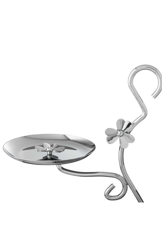 رف حلويات فضي مع 3 أطباق - 3