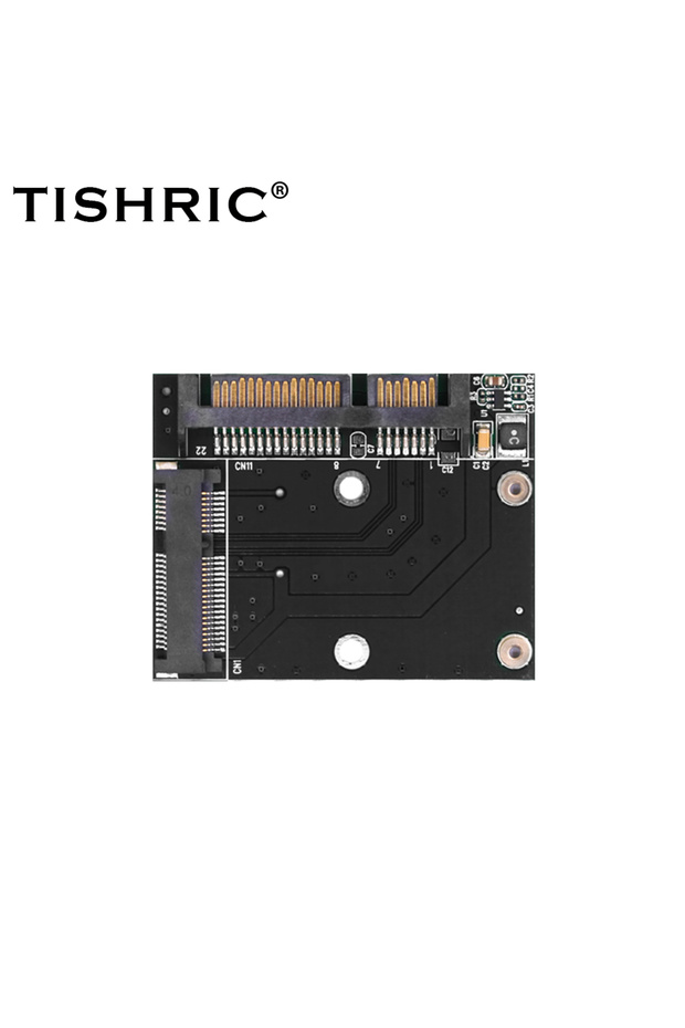 Black TISHRIC M.2 MSATA SSD To 2.5 SATA Adapter M2 Mini PCI SSD Converter Riser Card Module Board Fo