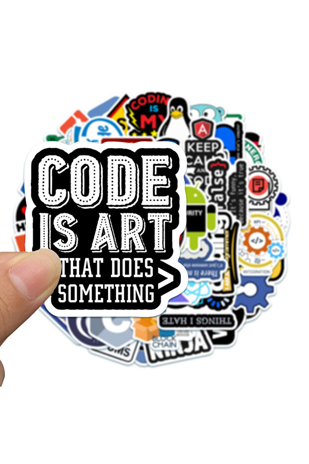 50pcs Programming 50pcs Programming Stickers Geek Python Java Internet php Docker Html Bitcoin Vinyl - 4