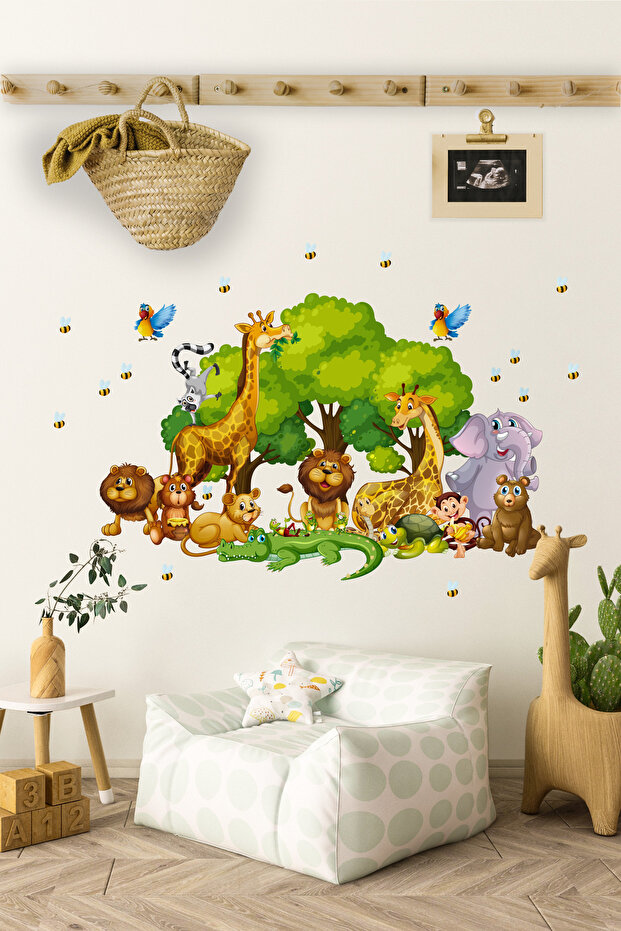 Forest Animals Themed Kids Room Sticker Set