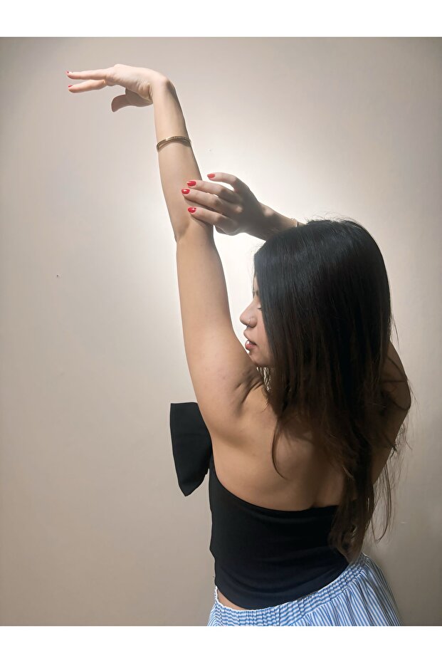 Fiyonklu Straplez Top - 4