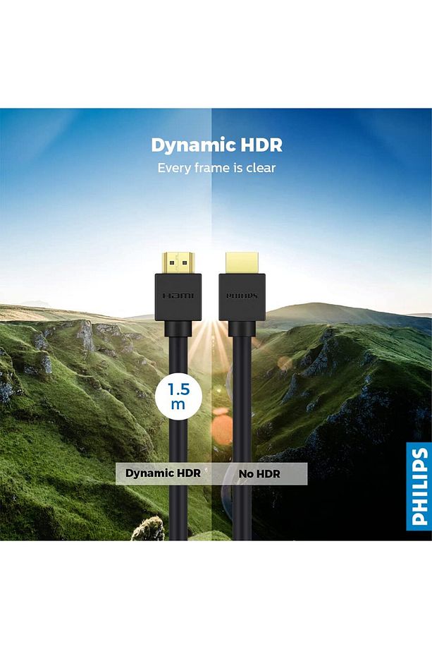 SWV9431/00 Dynamic HDR 48Gbps 8K Ultra HD 24bit 192KHz 3D eARC 1.5 Metre HDMI 2.1 Kablo - 4