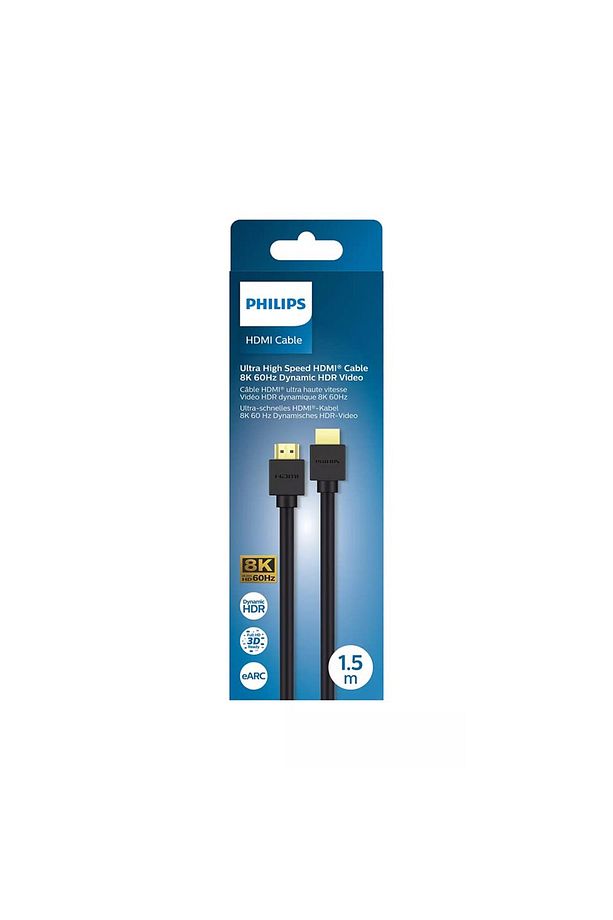 SWV9431/00 Dynamic HDR 48Gbps 8K Ultra HD 24bit 192KHz 3D eARC 1.5 Metre HDMI 2.1 Kablo - 1