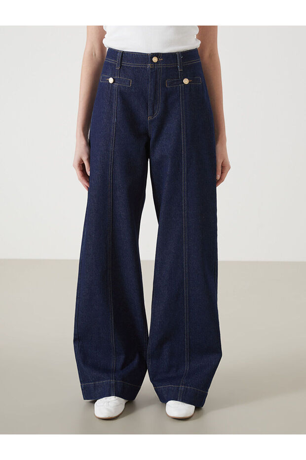 LCWK Wideleg Kadın Jean Pantolon - 3