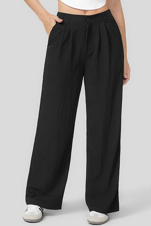 X Nurbeli Women's Elastic Waist Palazzo Trousers