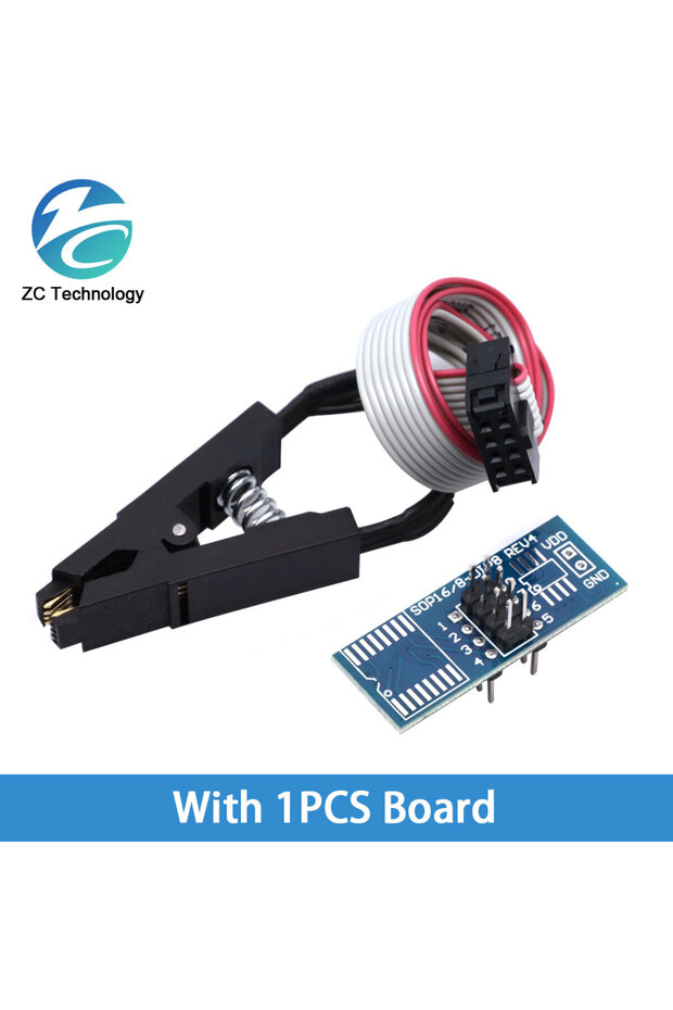 مع لوحة واحدة أصلية CH341 24 25 Series EEPROM Flash BIOS USB Programmer Module + SOIC8 SOP8 Test