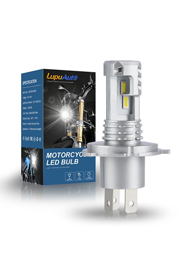 1pc H4 LED bulb 1/2X 16000LM LED H4 9003 LED Canbus Headlight Bulb CSP Fanless With High & Low Beam - 1