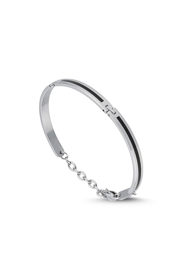 Ars142 Men's Leather Steel Bracelet