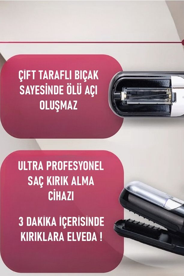 Kablosuz Saç Kırık Alma Cihazı Pratik ve Güvenli Split End Trimmer, Type-C Şarjlı - 4