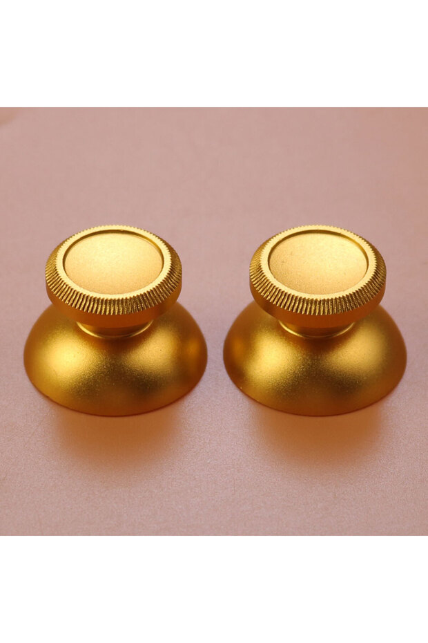 Gold JCD 2PCS Metal Analog Joystick Thumb Stick Grip Cap For PS4 Pro Xbox One Slim Series X S Contro
