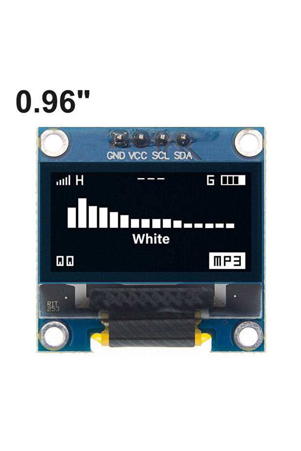 وحدة عرض OLED SSD1306 بيضاء/زرقاء/صفراء 128X64 IIC I2C تسلسلية SSD1306 من TENSTAR مقاس 0.96 بوصة باللون الأبيض/الأزرق/الأصفر