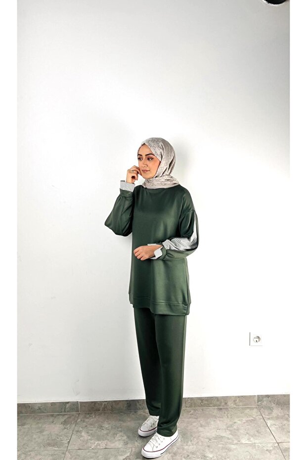 طقم بدلة رياضية من الكريستال بخيطين - 3