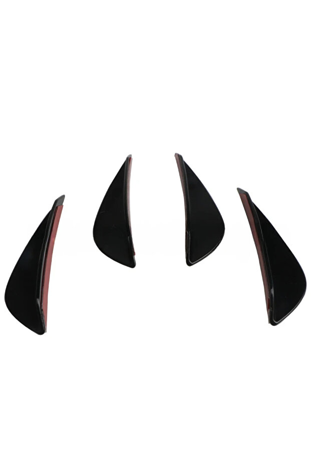 black 4pcs 4/6pcs Front Bumper Lip Decoration Diffuser Splitter Fins Body Spoiler Canard Auto Modifi
