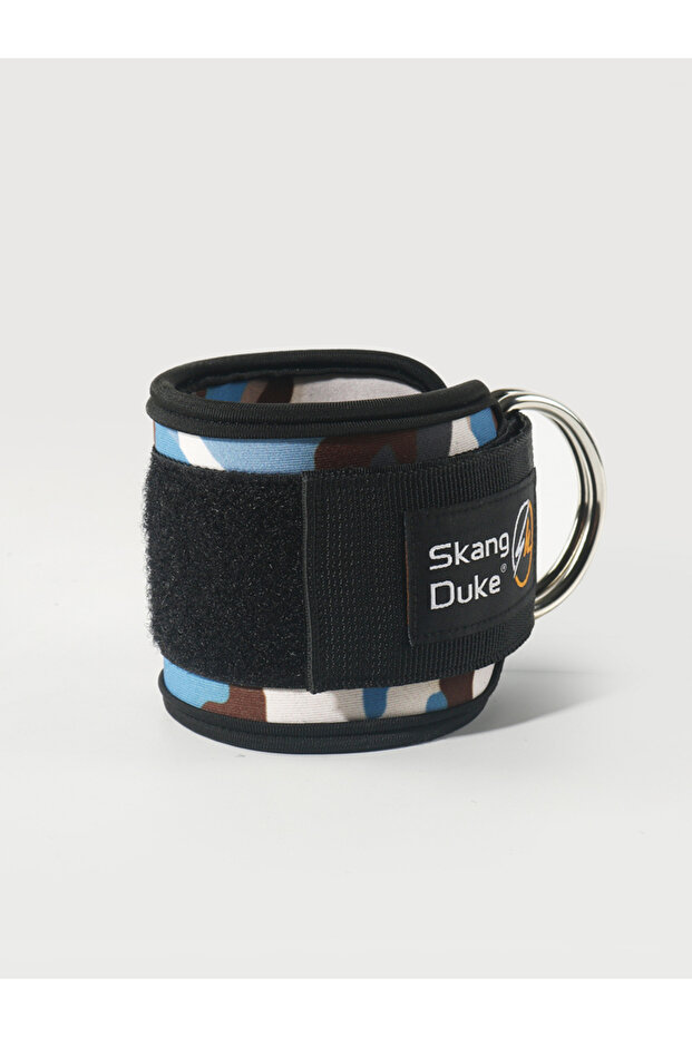 Blue 1pc Adjustable D-Ring Ankle Straps for Cable Machines - Comfortable Ankle Cuffs for Glute & Leg