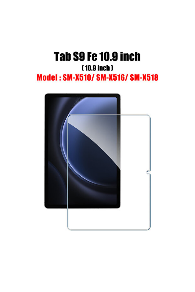 واقي شاشة زجاجي مقوى لجهاز Tab S9 Fe 10.9 متوافق مع أجهزة Tab S6 Lite و A9 Plus و S8 و S9 Plus Ultra و S7 Fe و S9.