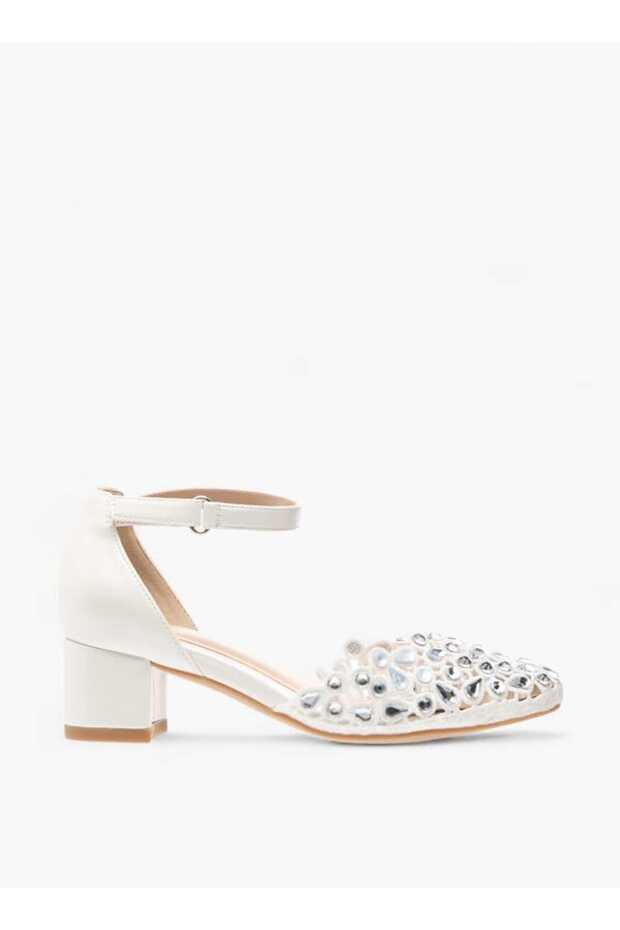 Celeste Girl's Embellished Shoes with Hook and Loop Closure - 3