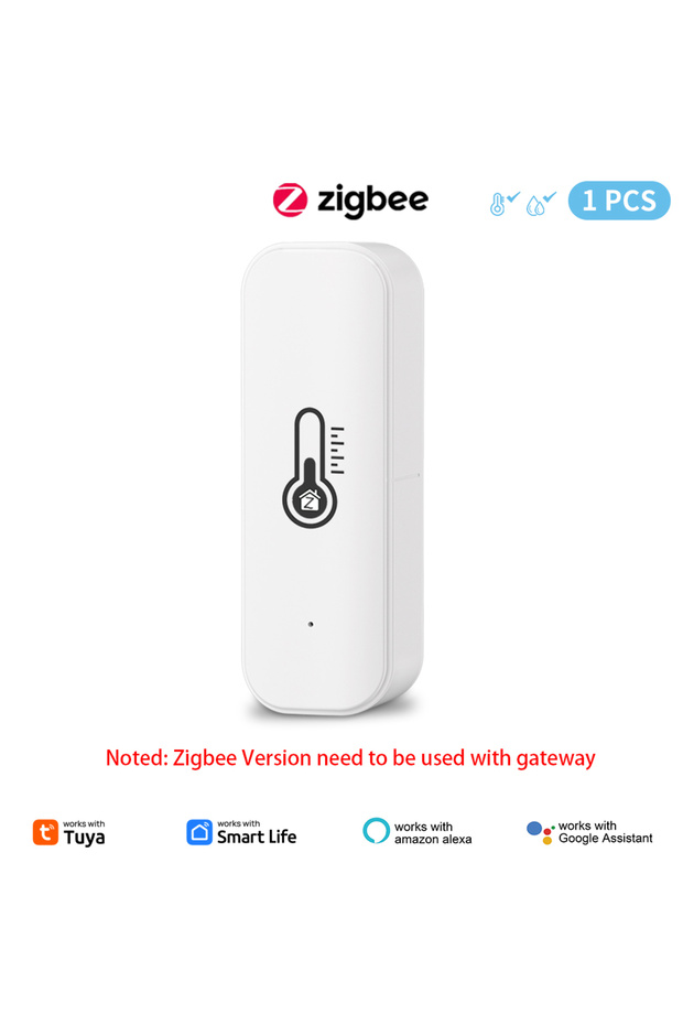 قطعة واحدة من مستشعر درجة الحرارة والرطوبة Zigbee Tuya WiFi مستشعر الرطوبة الداخلية يعمل بالبطارية تطبيق Moni