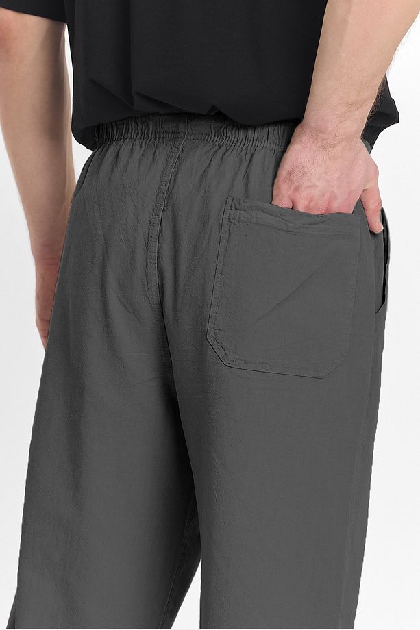 Erkek Füme Renk Regular Fit Basic Pantolon - 4