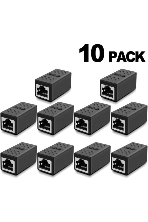 10 قطع من موصلات كابل إيثرنت، موصلات RJ45 cat 5 cat 6 cat 6a، موصلات تمديد - موصلات إيثرنت
