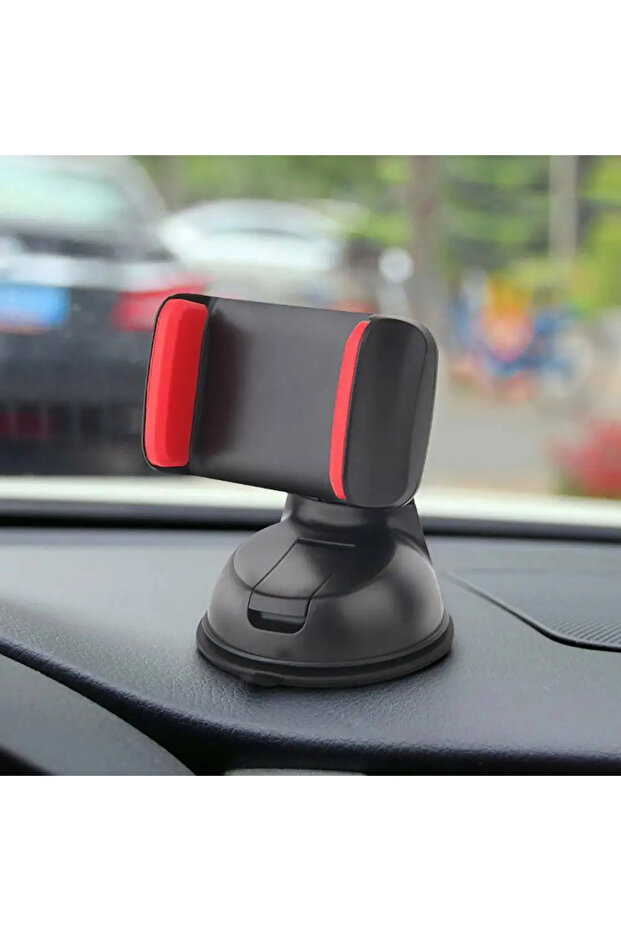 Red Phone Holder for Car 360° Widest View Flexible Long Arm Universal Handsfree Dashboard Suction Ty